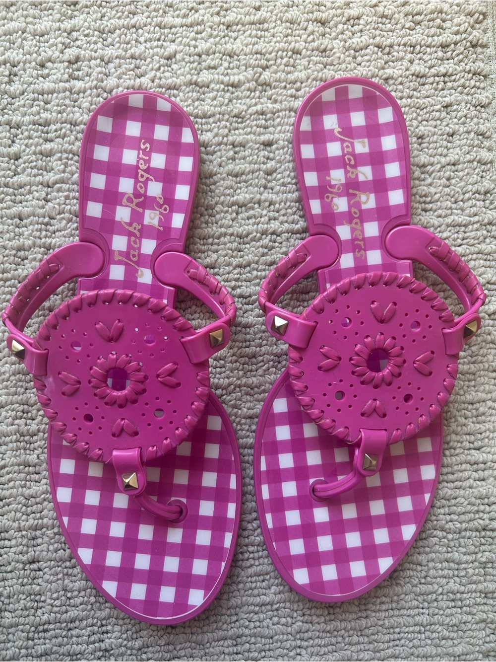 Jack Rogers Georgica Jelly Sandals/ Preppy Beach Shoes